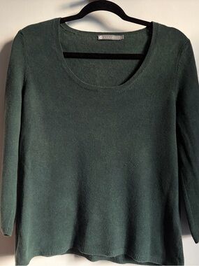 InCashmere Scoop Neck Sweater in Forest Green Size L